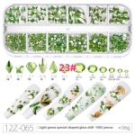 Nail Drill 12 Grid Water Diamond Flat Bottom Irregular Diamond Nail Transparent Aurora AB Glass