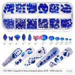 Nail Drill 12 Grid Water Diamond Flat Bottom Irregular Diamond Nail Transparent Aurora AB Glass
