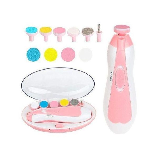 Nail Trimmer File Electric-Safe Baby Nail Clippers,Manicure Kit For Newborn Kids And Adults, Extra Grinding Heads