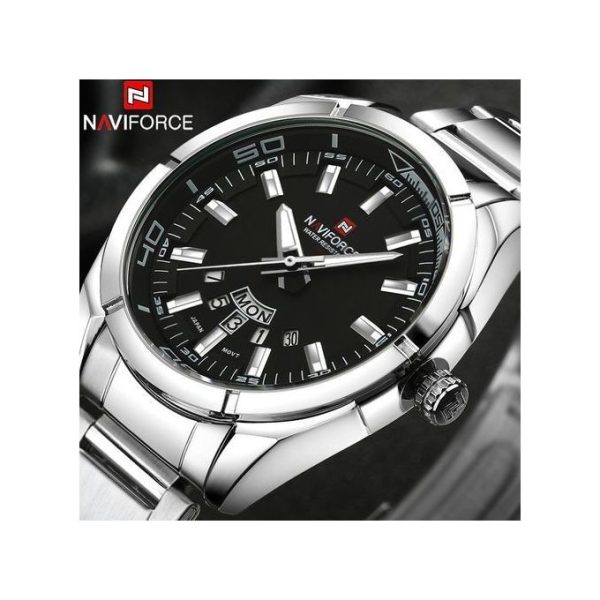 Naviforce Men Business Quartz 30M Waterproof Watches Men's Stainless Steel Auto Date Wristwatches