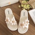 New Flower Sandals Women's Platform Anti-slip New Summer Fairy Style Outing Two Slippers Casual Slippers