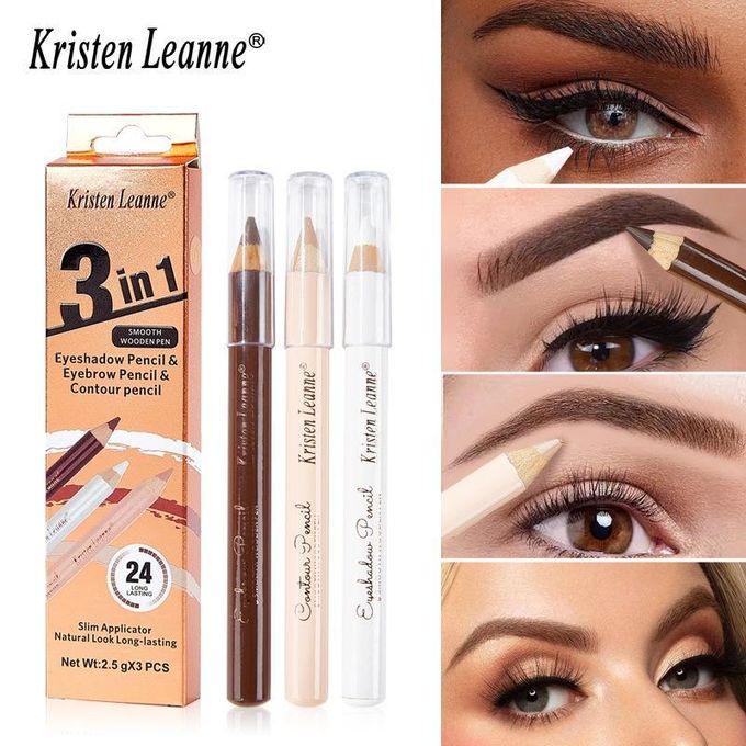New popular EYEBROW cross-border cost performance practical eyebrow pencil concealer eyeliner durable waterproof eyebrow pencil 3 sets