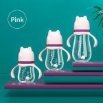 Newborn Wide Caliber PPSU Feeding Bottle Drop Proof Silicone Nipple Feeding Bottle With Straw Cup Handle