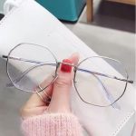 No Fashion Ultra-Light Polygon Frame Unisex Reading Eyewear UV400 Flat Mirror