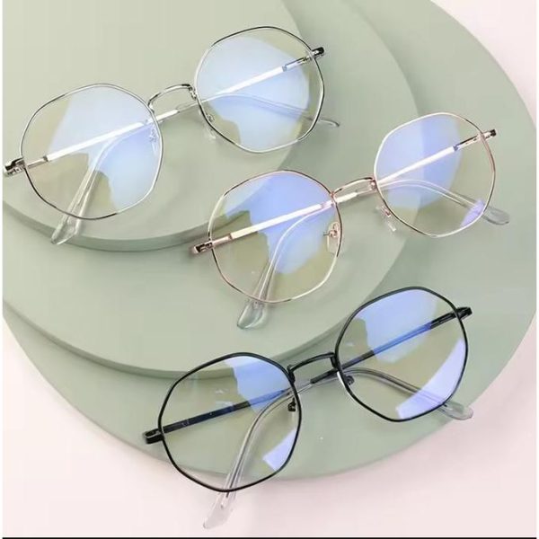 No Fashion Ultra-Light Polygon Frame Unisex Reading Eyewear UV400 Flat Mirror