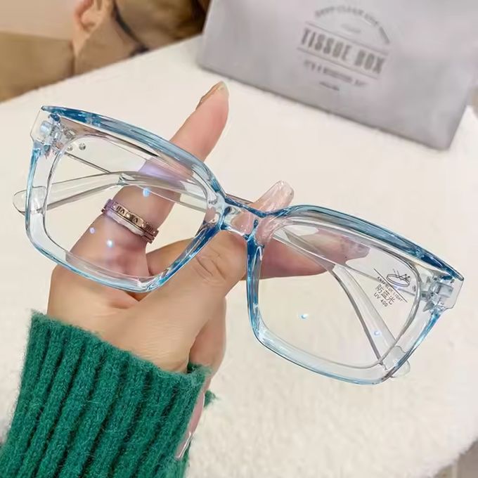 No Oversized Square Large Frame Eyeglasses