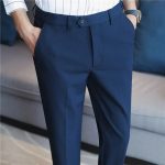 Official Trouser Pant -Navy Blue-Slim Fit Office Wear Men
