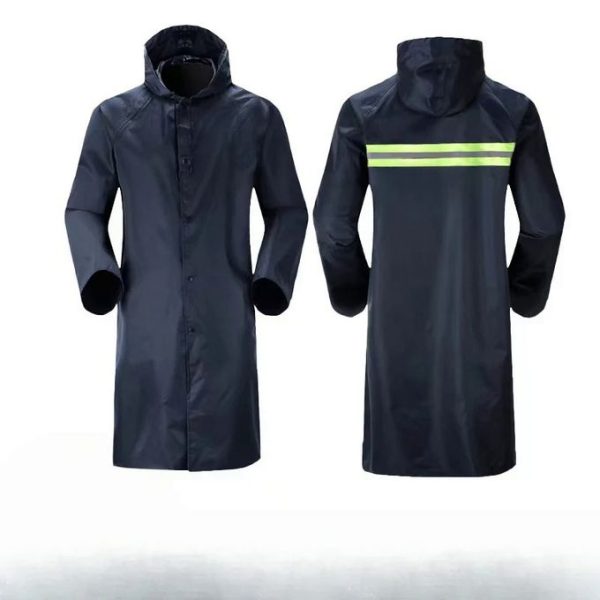One-piece Oxford Cloth Raincoat On Duty Against Rainstorms Reflective Raincoat