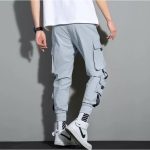 Pants Men Trend Loose Student Casual Overalls Tied Feet Spring Summer New