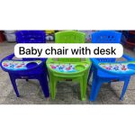 Plastic Baby Chair For Feeding, Kids Study Table Chair With High Backrest