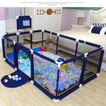Playpen Child Safety Fence + 30 Playballs suitable for kids age 1-4 yrs can accommodate up to 4 kids