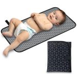 Portable Diaper Changing Pad - Waterproof Foldable Baby Changing Mat - Travel Diaper Change Mat - Lightweight Changing Pads for Baby - Baby Changer - Machine Washable (Black Mod)