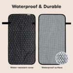 Portable Diaper Changing Pad - Waterproof Foldable Baby Changing Mat - Travel Diaper Change Mat - Lightweight Changing Pads for Baby - Baby Changer - Machine Washable (Black Mod)
