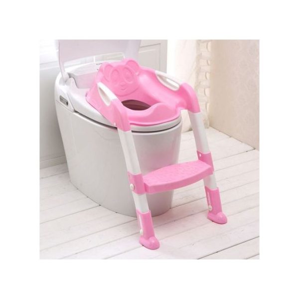 Portable Toilet Trainer /Baby Potty With Ladder - Pink