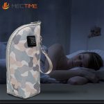 Portable USB Baby Bottle Warmer Bag Milk Warmer -Gray