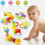 Rattle Teething Baby Toys With Bottle Storage For Newborn