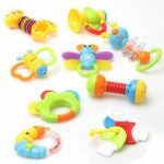 Rattle Teething Baby Toys With Bottle Storage For Newborn