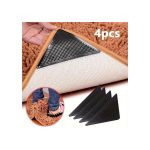 Reusable Rug Grippers RUGGIES Carpet Mat Non Slip Grip Corners Magic Pad Anti Skid for Rug Washable Silicone Grip Mat, Rug Carpet Stopper