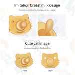 Round Head Baby Silicone Pacifier Soother Breastmilk-like design No crying for baby Perfect gift for newborns