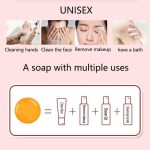 SADOER 3 Pieces Vitamin C Soap Bar for Face & Body,Moisturizing,Smooth Skin, Beauty Bar Soap for All Skin With Gentle Cleanser Both Men Women