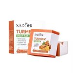 SADOER Body and Face Turmeric Soap Bar, Tumeric Soap (100g) is Designed For Acne Removal, Deep Cleaning, Moisturizing, Shrinking large Pores, Like Vitamin C, Brighten Skin Tone,...