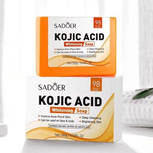 SADOER Kojic Acid Soap, Whitening Face And Body Soap