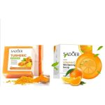 SADOER Vitamin C Whitening Soap + Turmeric Soap Anti Acnes, Shrink Pores Tumeric Soap