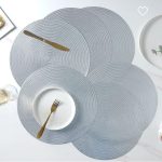Set of 6pc Round Heat Insulation Table Mats / Placemats