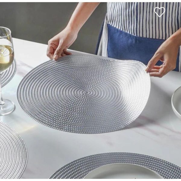 Set of 6pc Round Heat Insulation Table Mats / Placemats