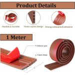 Silicone Self Adhesive Door Bottom Sealing Strip Guard for Home Door Protector for Home from Dust, Insects, Waterproof, Soundproof Door Seal, Door Air Blocker (1 Meter)
