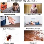 Silicone Self Adhesive Door Bottom Sealing Strip Guard for Home Door Protector for Home from Dust, Insects, Waterproof, Soundproof Door Seal, Door Air Blocker (1 Meter)