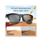 Smart Glasses Bluetooth 5.3 Sunglasses For Men Women Touch Control Music Calling - Black