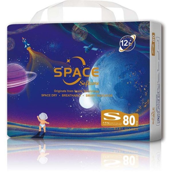 Softcare Space Diaper JB, Size S, 80 Count