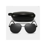 Spectacles for Men Polarized Metal Frame Shades Ray Sunglasses Square+Free Box Black