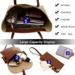 STY 4 In 1 Ladies Handbag Cross-body Bag Purse Card Case Set PU Synthetic Leather Bag - Black