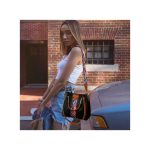 STY 4pcs Ladies Handbags Women Shoulder Tote Bags Set PU Synthetic Leather-Black