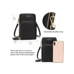 STY Ladies Purse Mini Cross-body Bag Women PU Synthetic Leather Chain Bag-Black