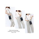 STY Ladies Purse Mini Cross-body Bag Women PU Synthetic Leather Chain Bag-Black