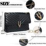 STY Women Small Cross-body Bag Ladies Chain Bag Phone Bag Clutch Mini Black Bag