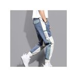 Stylish Men Pants Men Cargo Pants Multi Pockets Mid Waist Lace-up Pants