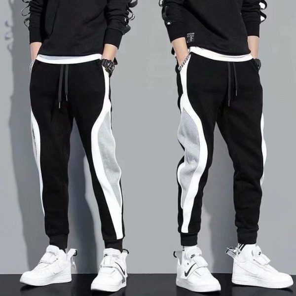 Sweatpants Pockets Pants Man Sweatpants Youthful Vitality Trousers Black