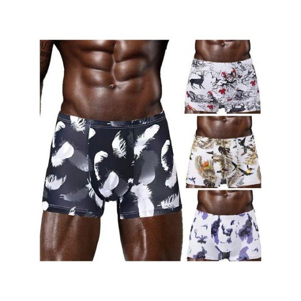 SXCHEN 4 Pack Men Underwear Boxer Pants Sexy Fashion Man Sports