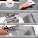 SXCHEN 6 Pcs Table Mat PVC Western Kitchen Dining Room Table Mat