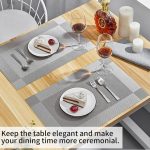 SXCHEN 6 Pcs Table Mat PVC Western Kitchen Dining Room Table Mat