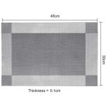 SXCHEN 6 Pcs Table Mat PVC Western Kitchen Dining Room Table Mat