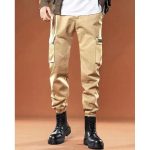 SXCHEN Men's Trousers Section Multi-pocket Trend Boy Hip Hop Functional Sweat Pants Nine-point Bunched Feet Tooling Long pants Baggy Casual Joggers Pants Gym Male Pants Fitness...