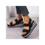 SXCHEN Women's Sandals Heels Sandals Thick Sole High Heel Sandals