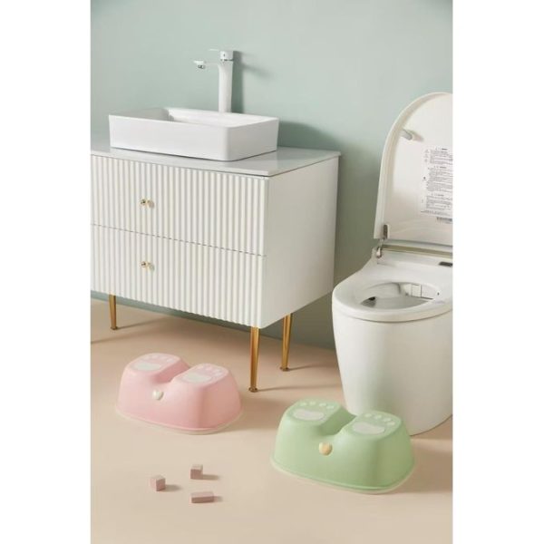 toilet feet stool,Toddler Step Stool for Bathroom, Kids Potty Stool, Non-Slip Children's Foot Stool, Toilet Helper Stool, Potty Training Aid, Bathroom Boost Stool..