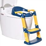 Toilet ladder Potty Training Seat, Kid Toilet Training Ladder With a white Soft PVC for your kid to seat on softly baby toilet seat with ladder