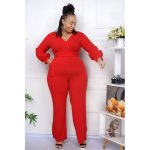 Trendy ladies jumpsuits/ Fashionable elegant jumpsuits- RED